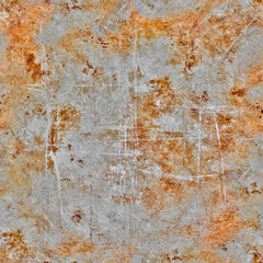 seamless color texture of a greasy, scratched aluminum baking sheet for CGI texture maps