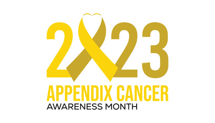 Appendix cancer awareness month.Health awareness vector.