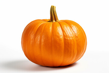 Obraz premium Pumpkin on a white background. Fresh orange pumpkin organic. Ai generative.