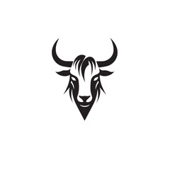 Cow vector illustration, logo style	