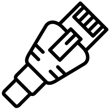 Ethernet cable Icon Style
