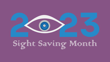 Sight Saving month is observed every year in August.banner, Holiday, poster, card and background design. Health awareness vector