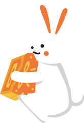 rabbit is hold a moon cake_2