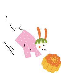 rabbit is hold a moon cake_5