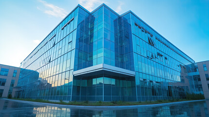 commercial facility, modern R an D building