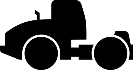asphalt paving truck icon. Black car pictogram