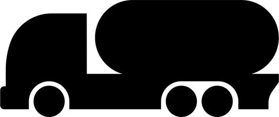 cement truck icon. Black car pictogram