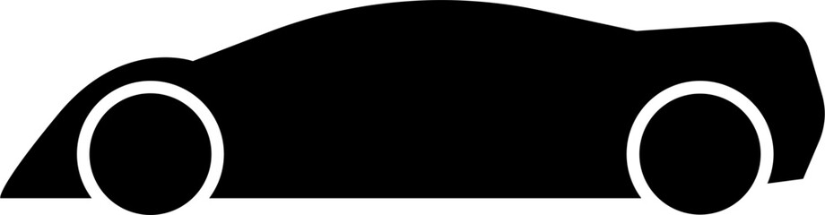 speed car icon. Black car pictogram