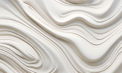  a white background with wavy lines and a circular object in the middle of the image is a computer generated image of a wavy white surface.  generative ai