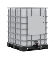 300 Gallon Industrial Container Empty Template 3D Rendering