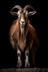 Fototapeta premium photo of goat, wild goat native to Central Asia, Karakorum and Himalaya mountain goat generative ai