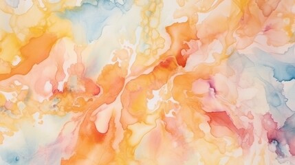 Abstract watercolor background, orange color (Ai generated)