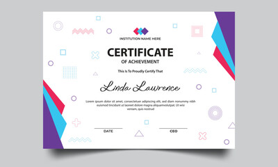 Certificate template. modern value design and layout luxurious.