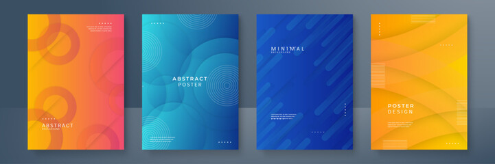 Abstract colorful colourful geometric line pattern background for business brochure cover design template