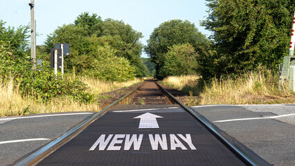 Obraz premium Street Sign New Way