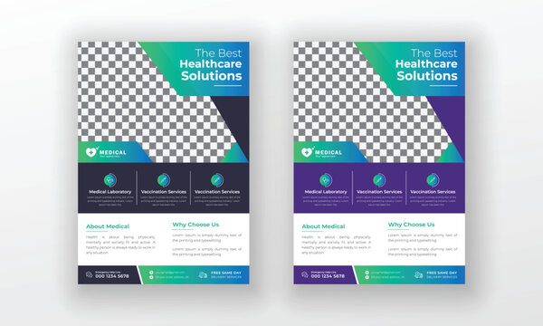Clinic healthcare flyer poster template design