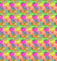 Bright abstract geometric background in the form of transparent multi-colored balls