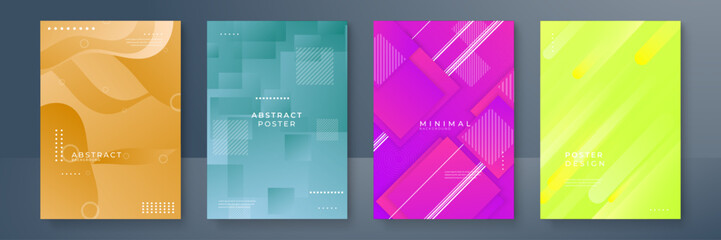 Vector abstract colorful colourful cover collection concept gradient geometric background