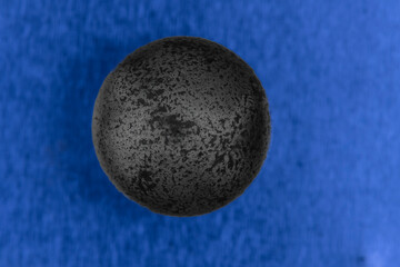 sphere on blue background