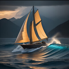 Sailing | A breeze of freedom and serenity | Generated AI