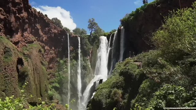The Spectacular Cascades Douzoud Waterfalls In The Atlas Mountains 