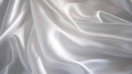 Fototapeta premium A white background texture of light white silk.