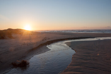 sunset on the beach in brazil