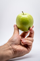 hand with apple
