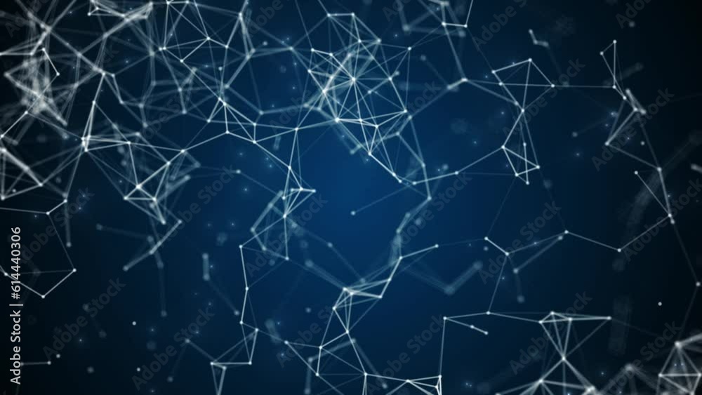 Poster abstract technology big data blue background concept. the motion of digital data flow. transfer and 