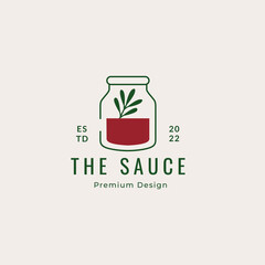 fresh sauce spicy delicious ingredient organic chili papper logo design vector graphic illustration