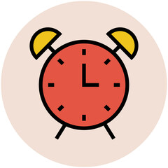 A customizable flat icon of alarm clock 