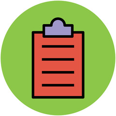Pencil and scale, flat rounded icon of stationery 