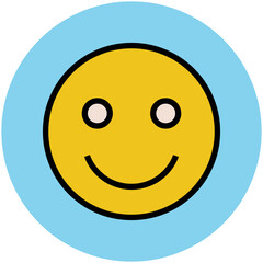 Pencil and scale, flat rounded icon of stationery 