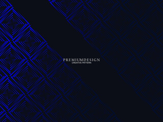 Premium background design with dark blue luxury motif. Vector horizontal template, for digital lux business banners, contemporary formal invitations, luxury vouchers, gift certificates, etc.