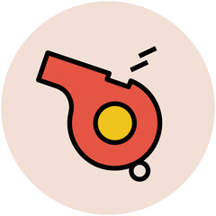 Whistle flat icon in vector format 