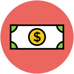 Modern flat design of money 