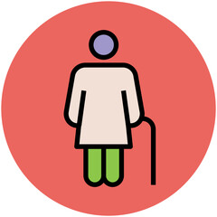 A trendy flat icon of family 