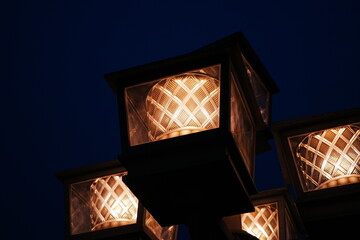 Street Lamp made by Satsuma Kiriko Cut Glass at Korai-bashi Bridge in Kagoshima, Japan - 日本 鹿児島 高麗橋 薩摩切子 街灯
