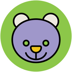 Animals Face Avatar Vector Icons