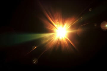 Fototapeta na wymiar Light flare Glowing light explodes Light effect ray shining sun