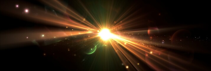 Fototapeta premium Light flare Glowing light explodes Light effect ray shining sun