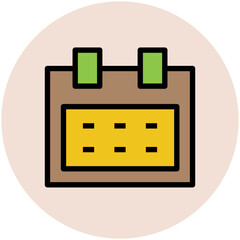Flat rounded icon of book 