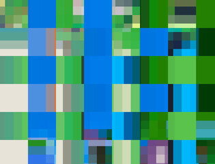 Pixels textured banner. Abstract colorful pixel background. Old video games style. Psychedelic pixel art illustration. Multicolored mosaic design. Vibrant colored Pixelization Image. Mosaic style.