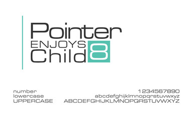 Pointer Enjoys Modern abstract alphabet font. typography Creative fashion futuristic font and with numbers. vector illustration