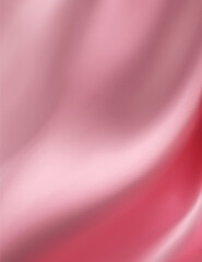 The luxury of pink fabric texture background. Closeup of rippled silk fabric. Abstract cloth or liquid wave background.  Creases of satin, cotton. Vertical photo. 3d vector illustration.