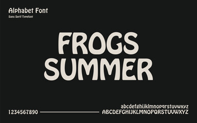Frogs Summer Modern abstract alphabet font. typography Creative fashion futuristic font and with numbers. vector illustration