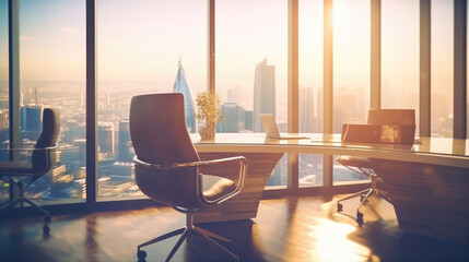 Modern office background amazing view in day time