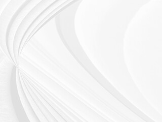 Clean fashion woven beautiful soft fabric abstract smooth curve shape decorative textile white background