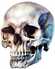 Skull watercolor painting png download