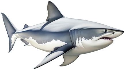 Watercolor shark transparent background
